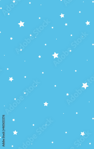 Starry background. Scandinavian seamless pattern with stars. White stars isolated on blue. Vector illustration
