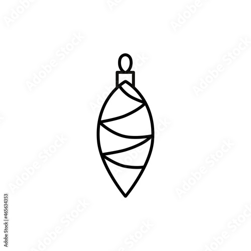 vector contour icon Christmas ball isolated on a white background