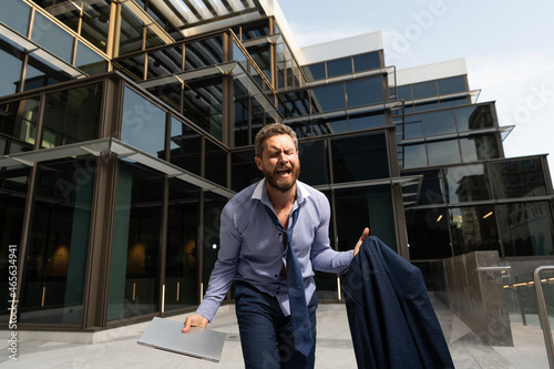 Wallpaper Mural looking shocked and emotional furious. stressed businessman after project failure. Torontodigital.ca