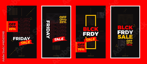 Black Friday Modern Minimalist with Typography Design Social Media Story  