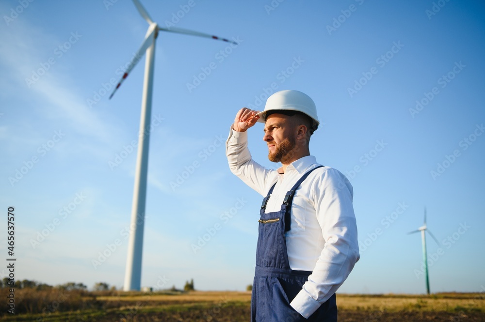 Wind turbines generating electricity. energy conservation concept. Wind turbines generating electricity. energy conservation concept.