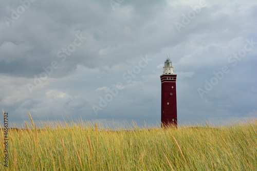 Westhoofd lighthouse in Ouddorp  with many sky photo