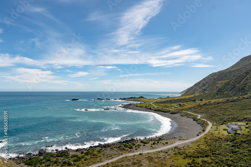 Vew fromCape Palliser lighthouse  North Island  New Zealand