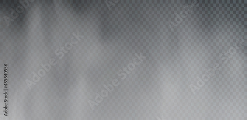 White smoke puff isolated on transparent black background. PNG. Steam explosion special effect. Effective texture of steam, fog, smoke png. Vector.