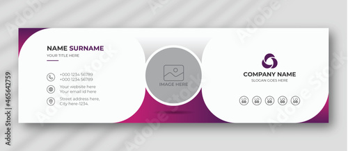 creative business email signature template or email footer and personal social media cover Premium Vector
