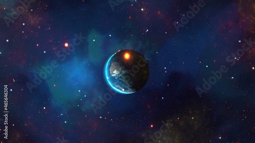 Fototapeta Naklejka Na Ścianę i Meble -  Planet Earth Seen From Space