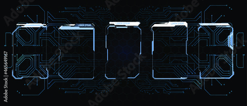 Sci-fi futuristic hud dashboard display virtual reality technology screen. Big collection HUD, GUI elements for VR, UI Circle Abstract digital technology UI/UX Futuristic HUD, FUI, 