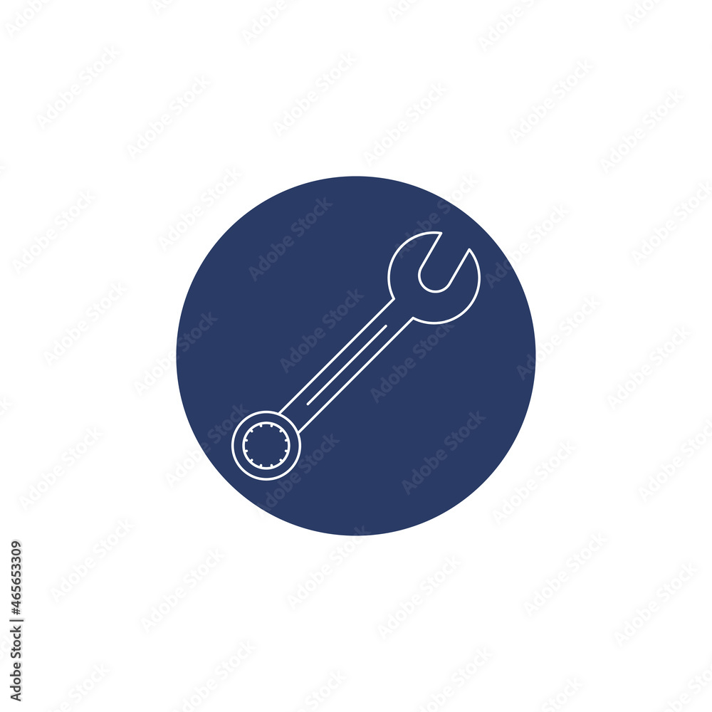 mechanical spanner tool repair icon vector mechanical spanner tool repair icon vector