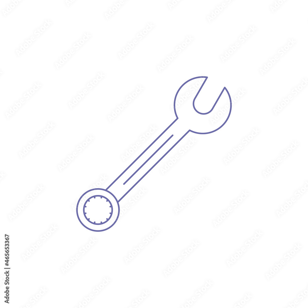 mechanical spanner tool repair icon vector mechanical spanner tool repair icon vector