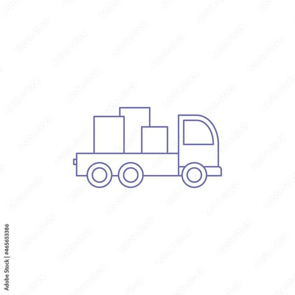 Creative Industrial truck icon vector