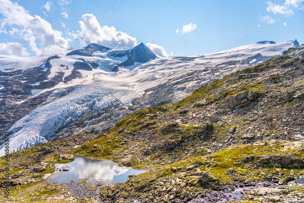 Mountain glacier in Austrian Alps