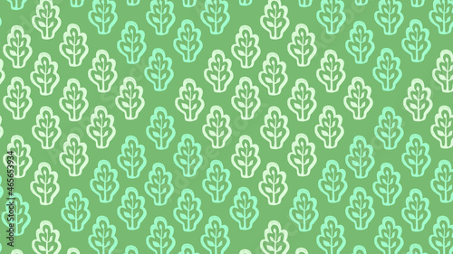Pattern background with hand-printed plant
