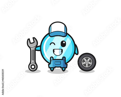 the mirror character as a mechanic mascot