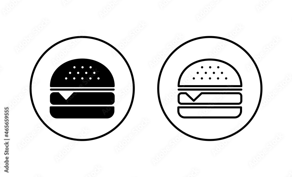 Burger icons set. burger sign and symbol. hamburger Burger icons set. burger sign and symbol. hamburger