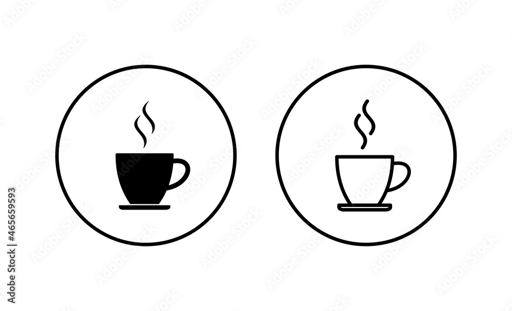 Obraz premium coffee cup icons set. cup a coffee sign and symbol