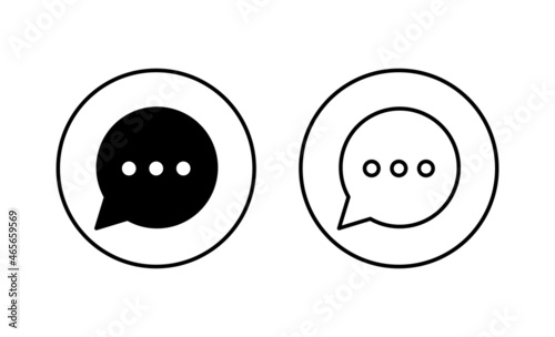 Chat icons set. speech bubble sign and symbol. comment icon. message