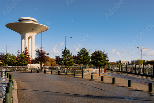 The Hyllie Water Tower was completed in 1973 and is 62 metres high. In Malmo, Sweden. photo