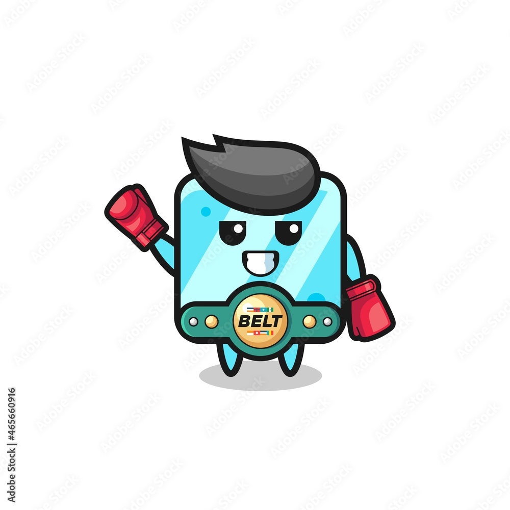 ice cube boxer mascot character