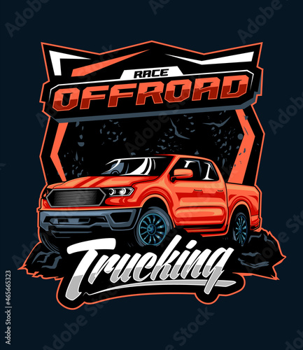 Racing Truck T-shirt  Automotive Car Template  Car T-shirt template