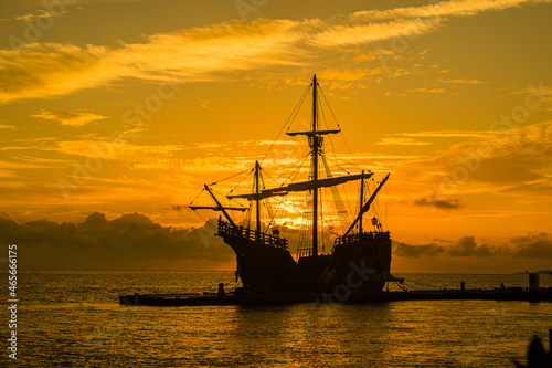 Spanish Galleon at Sunrise