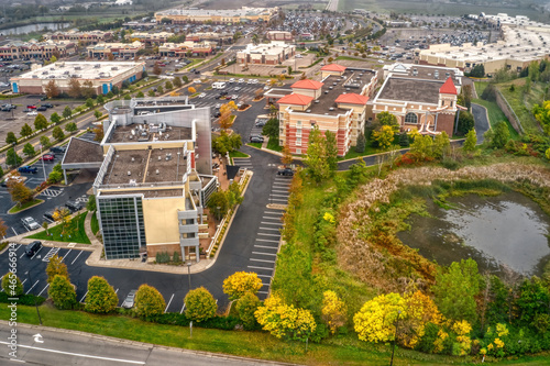 Fototapeta Naklejka Na Ścianę i Meble -  Aerial View of the Twin Cities Suburb of Maple Grove, Minnesota
