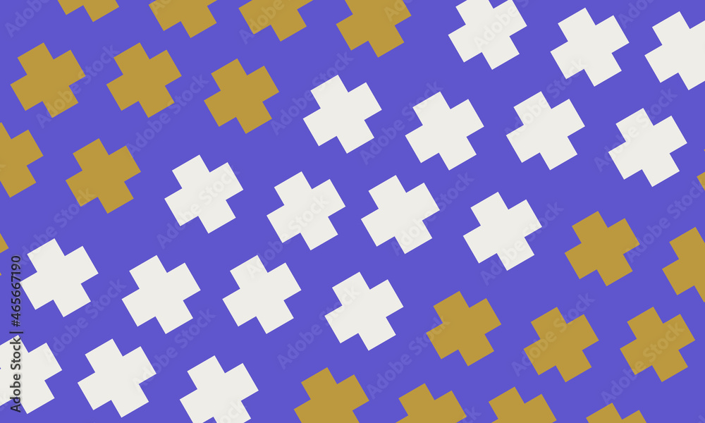 blue background with slanted plus set