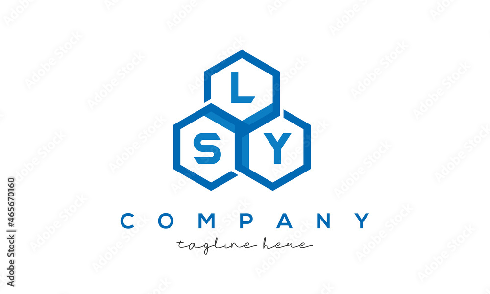 LSY letters design logo with three polygon hexagon logo vector template LSY letters design logo with three polygon hexagon logo vector template