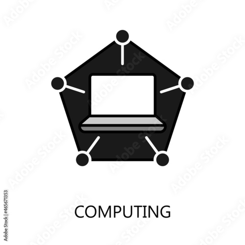 Computing icon. Trendy flat vector Computing icon on white background, vector illustration can be use for web and mobile