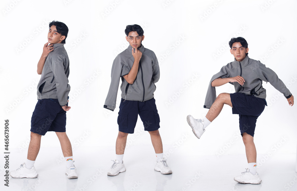 Full length Figure snap of 20s Asian Tanned skin man black hair shirt, pants, blazzer, sneaker shoes Full length Figure snap of 20s Asian Tanned skin man black hair shirt, pants, blazzer, sneaker shoes