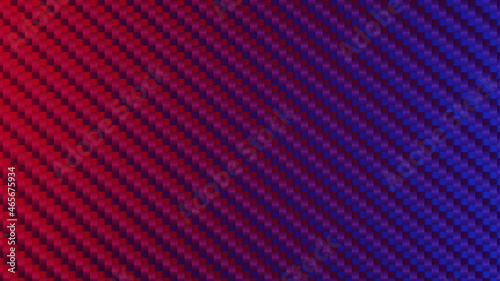 Carbon fiber with blue and red colour