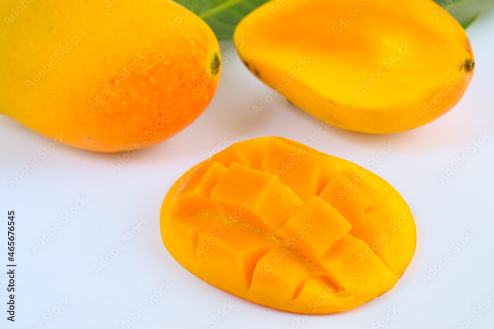 Photo of fresh mango fruit high in vitamins. Photo of fresh mango fruit high in vitamins.