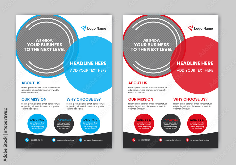 Obraz premium Corporate Flyer design template, vector template, cover page design, business brochure