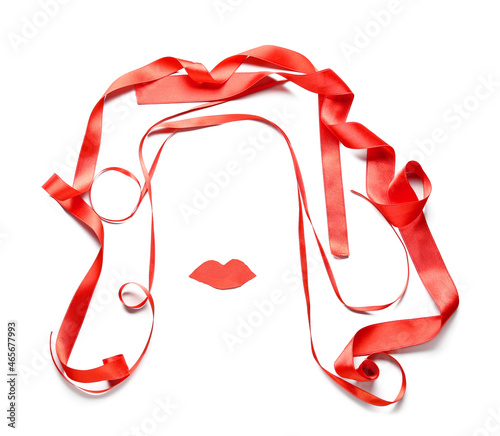 Female head made of red rib...