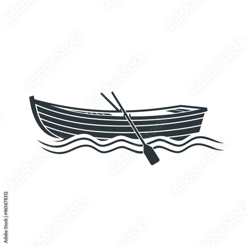 Canvas Print rowboat illustration