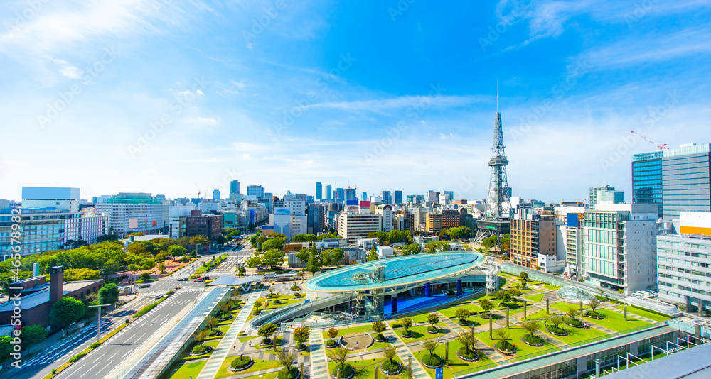 Obraz premium 名古屋テレビ塔とオアシス21 都市景観