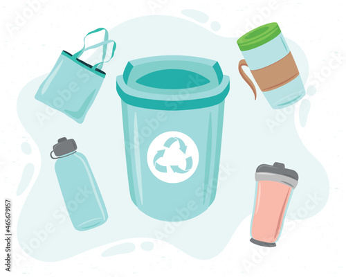 five less plastic icons