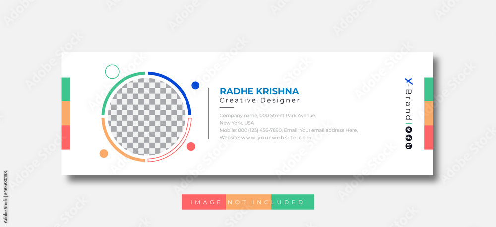 Email signature template and personal social media email footer Email signature template and personal social media email footer