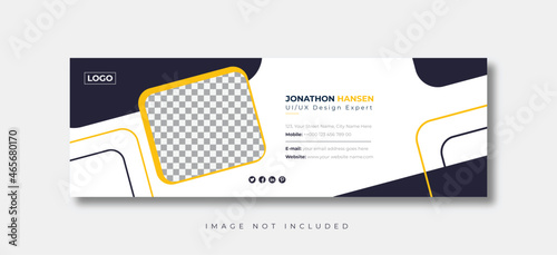 email signature template and personal social media email footer