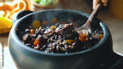 Feijoada, a typical Brazilian dish