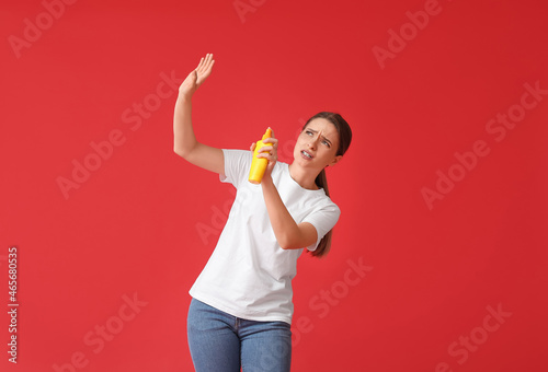 Young woman with mosquito r...