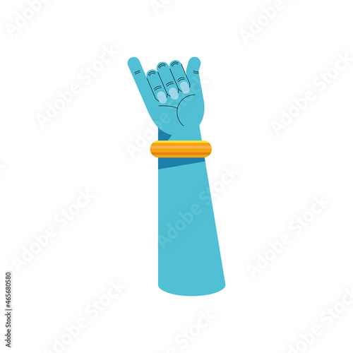 krishna lord hand blue