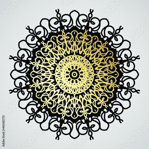 Luxury Mandala Gold Ornament In Arabesque Islamic Style For Invitation And Wedding Luxury Mandala Gold Ornament