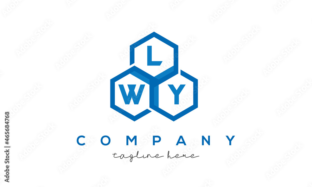 LWY letters design logo with three polygon hexagon logo vector template LWY letters design logo with three polygon hexagon logo vector template
