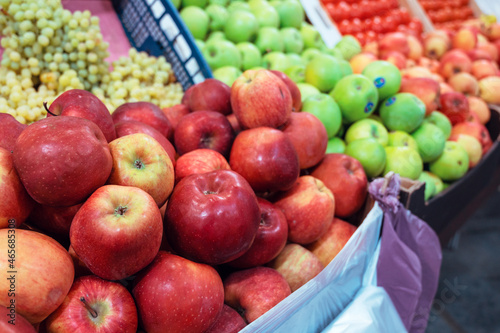 Assortment of fresh fruits at market