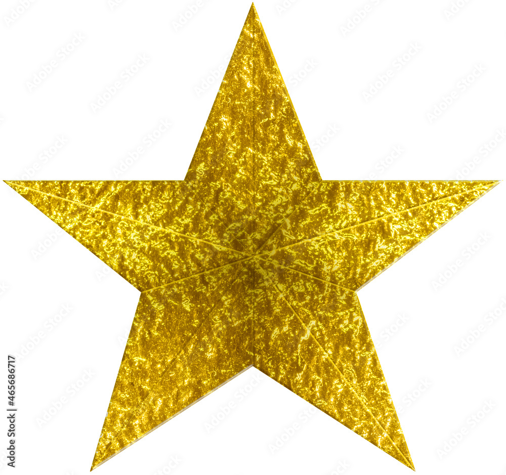 étoile  d’or sur fond blanc 