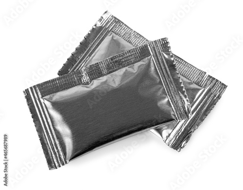 aluminum foil bag package isolated on white background