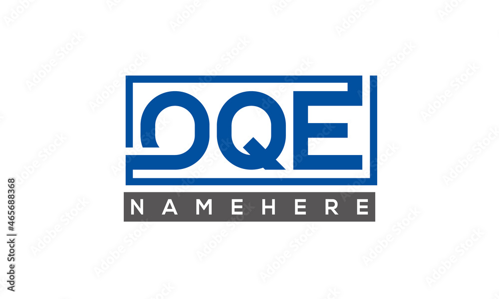 OQE Letters Logo With Rectangle Logo Vector OQE Letters Logo With Rectangle Logo Vector
