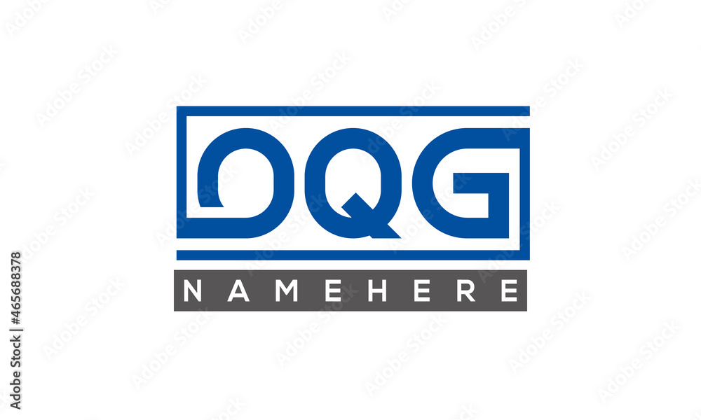 OQG Letters Logo With Rectangle Logo Vector OQG Letters Logo With Rectangle Logo Vector