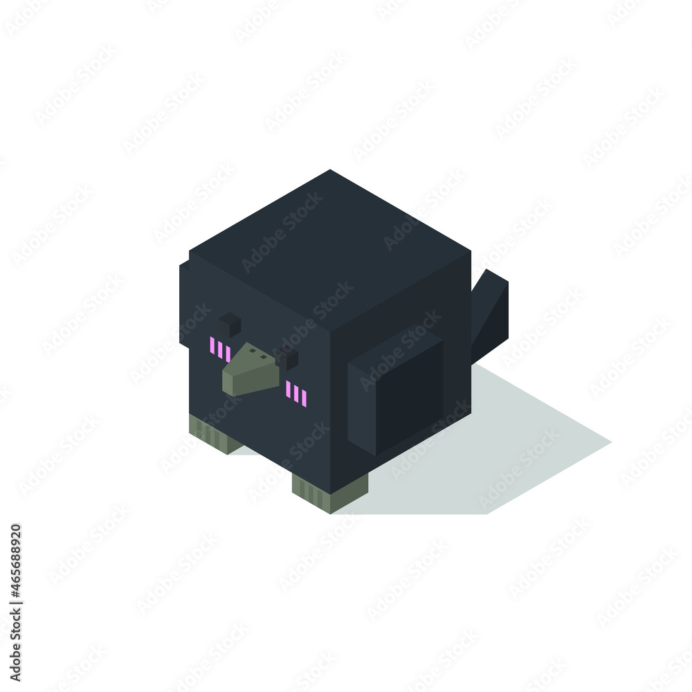 crow cubic isometric on light gray background