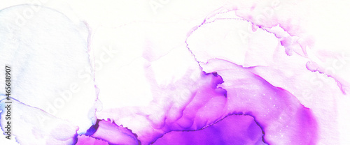 art photography of abstract fluid painting with alcohol ink, pink and purple colors. Paper texture